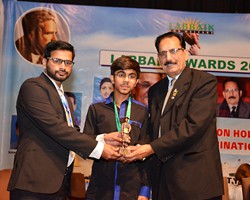 Prof. Dr. Ehsan Malik presented Gold Medal & Award to Fahad Nadeem 2nd Overall Multan (2017)