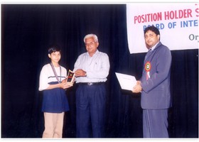 Ch. Akram Ali DEO presented Gold Medal & Shield to Taimoor Shahid. (2003)